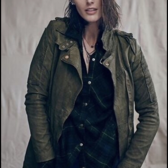 Doma x Free People Full Extension Leather Moto Jacket - Picture 4 of 16